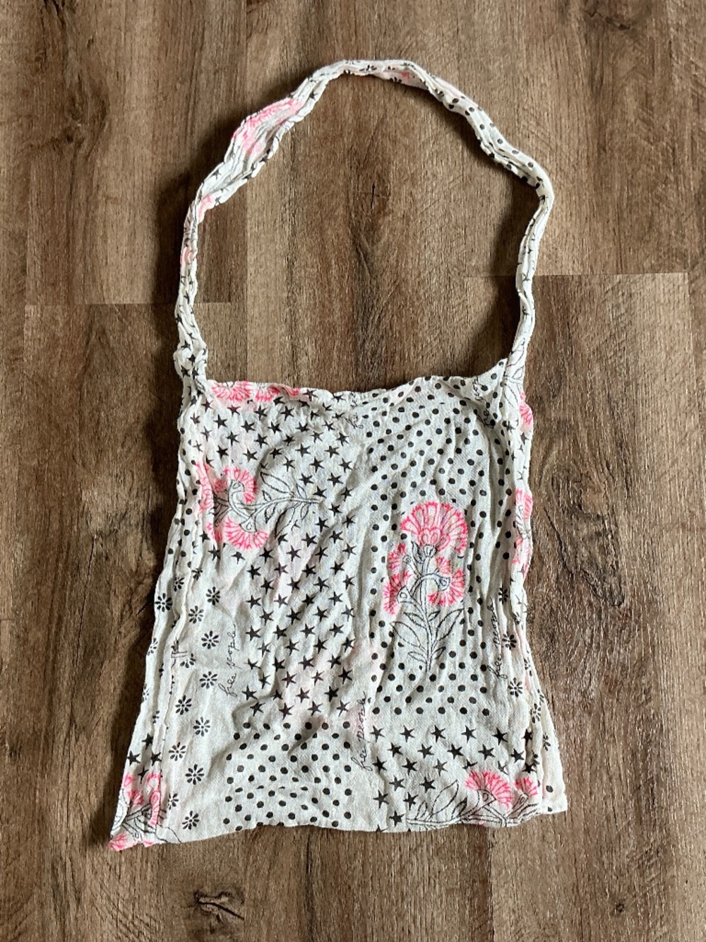 Free People Bag Crossbody Shoulder Purse Cotton Gauze Festival Boho Hippie 14”